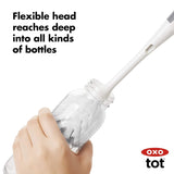 OXO Tot Bottle Brush with Nipple Cleaner and Stand, Gray
