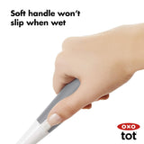 OXO Tot Bottle Brush with Nipple Cleaner and Stand, Gray