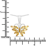 1.32 Carat Genuine Citrine .925 Sterling Silver Pendant