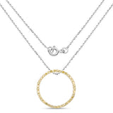 0.30 Carat Genuine Diamond Yellow .925 Sterling Silver Pendant