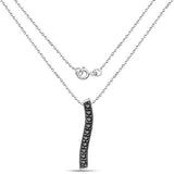 0.30 Carat Genuine Black Diamond .925 Sterling Silver Pendant