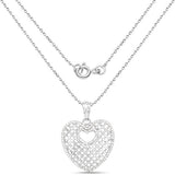 0.52 Carat Genuine White Diamond .925 Sterling Silver Pendant