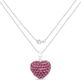 8.58 Carat Genuine Ruby .925 Sterling Silver Pendant