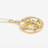 0.45 Carat Genuine Pearl .925 Sterling Silver Pendant