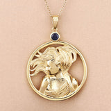 0.27 Carat Genuine Blue Sapphire .925 Sterling Silver Pendant