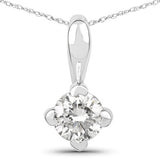 0.33 Carat Genuine Lab Grown Diamond 14K White Gold Pendant