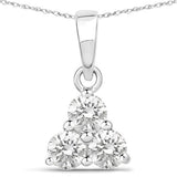0.51 Carat Genuine Lab Grown Diamond 14K White Gold Pendant