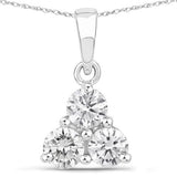 0.75 Carat Genuine Lab Grown Diamond 14K White Gold Pendant