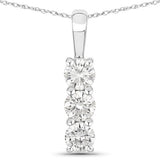 0.75 Carat Genuine Lab Grown Diamond 14K White Gold Pendant