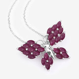 3.12 Carat Genuine Ruby .925 Sterling Silver Pendant