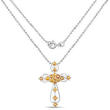 2.24 Carat Genuine Yellow Sapphire .925 Sterling Silver Pendant
