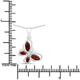 0.80 Carat Genuine Garnet .925 Sterling Silver Pendant