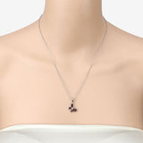 0.80 Carat Genuine Garnet .925 Sterling Silver Pendant