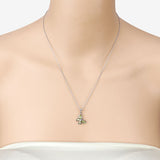 0.64 Carat Genuine Peridot .925 Sterling Silver Pendant