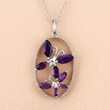 2.12 Carat Genuine Amethyst .925 Sterling Silver Pendant