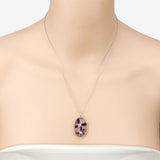 2.12 Carat Genuine Amethyst .925 Sterling Silver Pendant