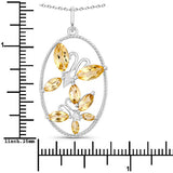2.30 Carat Genuine Citrine .925 Sterling Silver Pendant