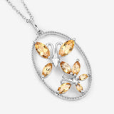2.30 Carat Genuine Citrine .925 Sterling Silver Pendant