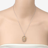 2.30 Carat Genuine Citrine .925 Sterling Silver Pendant