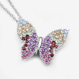 1.62 Carat Genuine Multi Stones .925 Sterling Silver Pendant