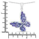 3.78 Carat Genuine Tanzanite .925 Sterling Silver Pendant