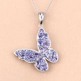 3.78 Carat Genuine Tanzanite .925 Sterling Silver Pendant
