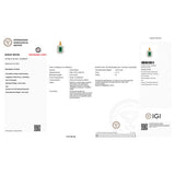 IGI Certified 2.37 Carat Genuine Zambian Emerald and White Diamond 14K Yellow & White Gold Pendant