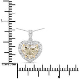 IGI Certified 4.51 Carat Genuine Light Yellow Diamond Center and 0.45cttw White Diamond 18K White Gold Pendant (4.96cttw)