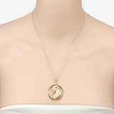 0.03 Carat Genuine White Diamond .925 Sterling Silver Pendant