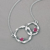 0.70 Carat Genuine Ruby .925 Sterling Silver Pendant