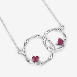 0.70 Carat Genuine Ruby .925 Sterling Silver Pendant