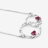 0.70 Carat Genuine Ruby .925 Sterling Silver Pendant