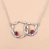 0.70 Carat Genuine Ruby .925 Sterling Silver Pendant