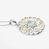 2.10 Carat Genuine Green Amethyst .925 Sterling Silver Pendant