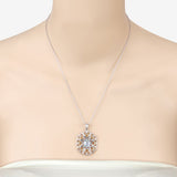 2.10 Carat Genuine Green Amethyst .925 Sterling Silver Pendant