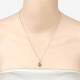 0.15 Carat Genuine Amethyst .925 Sterling Silver Pendant