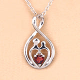0.14 Carat Genuine Garnet .925 Sterling Silver Pendant