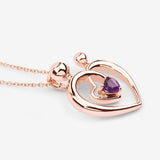 0.25 Carat Genuine Amethyst .925 Sterling Silver Pendant