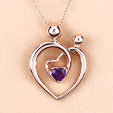 0.25 Carat Genuine Amethyst .925 Sterling Silver Pendant