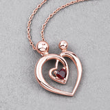 0.32 Carat Genuine Garnet .925 Sterling Silver Pendant