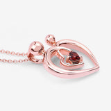 0.32 Carat Genuine Garnet .925 Sterling Silver Pendant