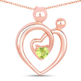 0.25 Carat Genuine Peridot .925 Sterling Silver Pendant
