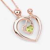 0.25 Carat Genuine Peridot .925 Sterling Silver Pendant