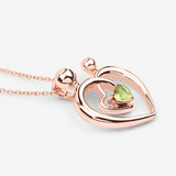 0.25 Carat Genuine Peridot .925 Sterling Silver Pendant