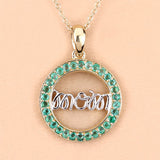 0.54 Carat Genuine Emerald .925 Sterling Silver Pendant