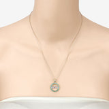 0.54 Carat Genuine Emerald .925 Sterling Silver Pendant