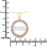 0.64 Carat Genuine Tanzanite .925 Sterling Silver Pendant
