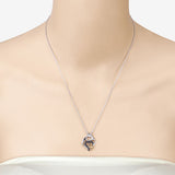 0.28 Carat Genuine Blue Sapphire .925 Sterling Silver Pendant