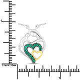 0.24 Carat Genuine Emerald .925 Sterling Silver Pendant