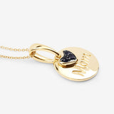 0.20 Carat Genuine Blue Sapphire .925 Sterling Silver Pendant